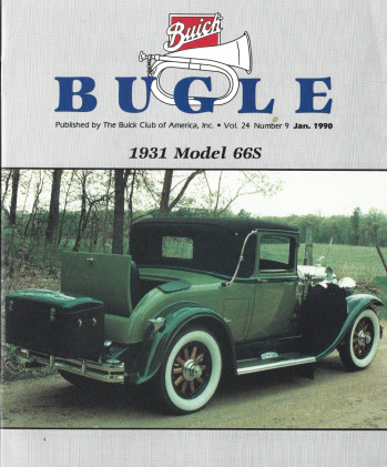 THE BUICK BUGLE 1990 JAN - '31 MODEL 66 S, '70 MODEL 8467 CUSTOM CONV COUPE